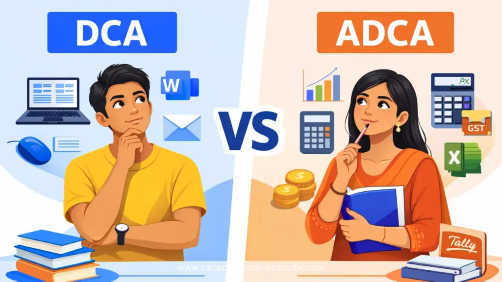 DCA vs ADCA in Hindi – कौन सा कंप्यूटर कोर्स बेहतर है?